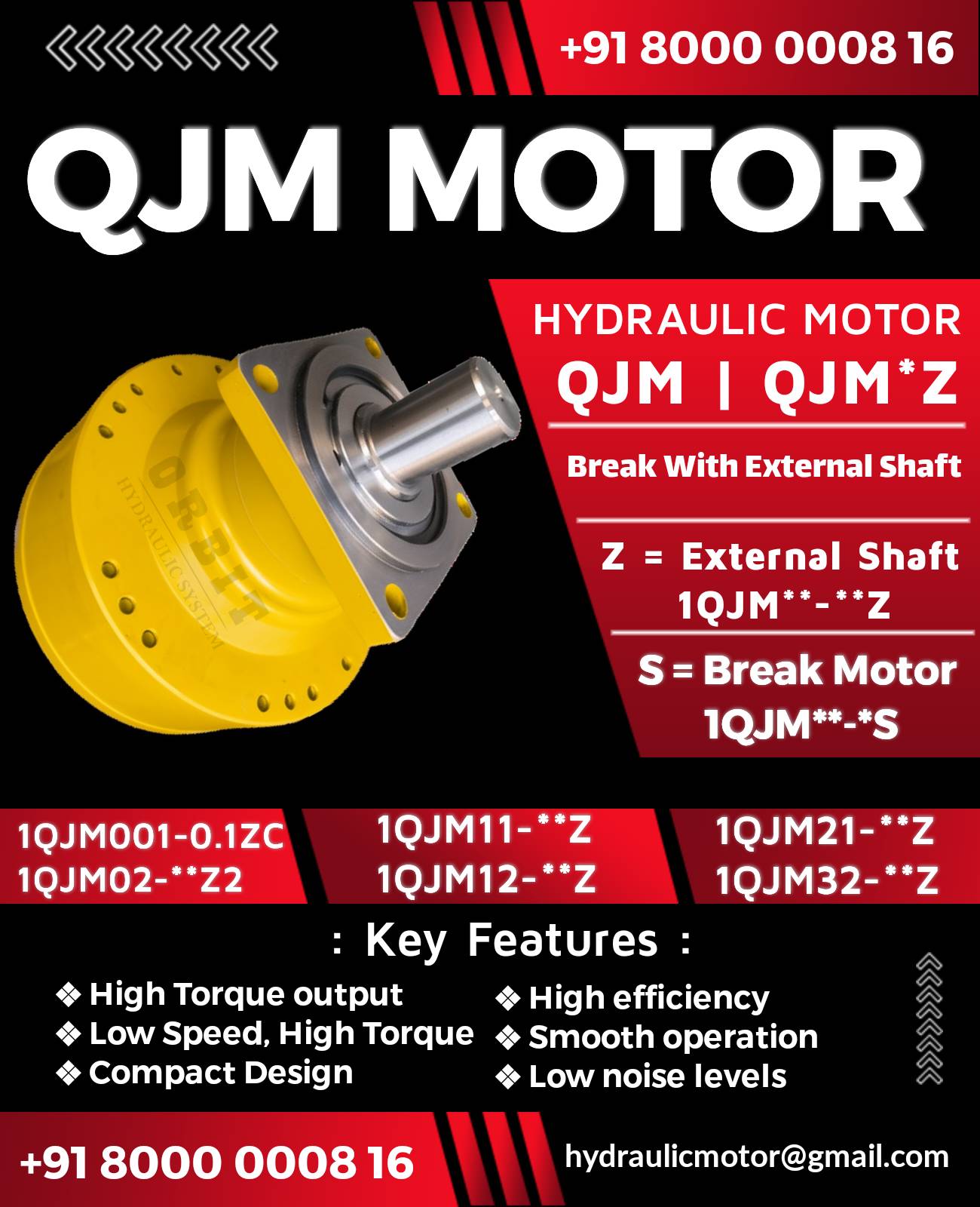 1QJM11-0.4Z Spherical Piston Hydraulic Motor in India
